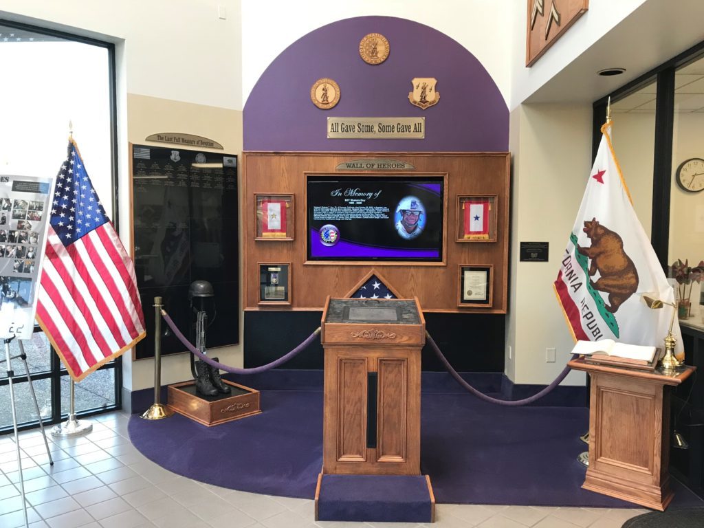 The Wall of Heroes at the California Military Department