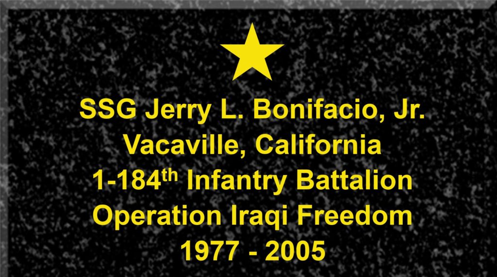 Plaque of Staff Sergeant Jerry L. Bonifacio