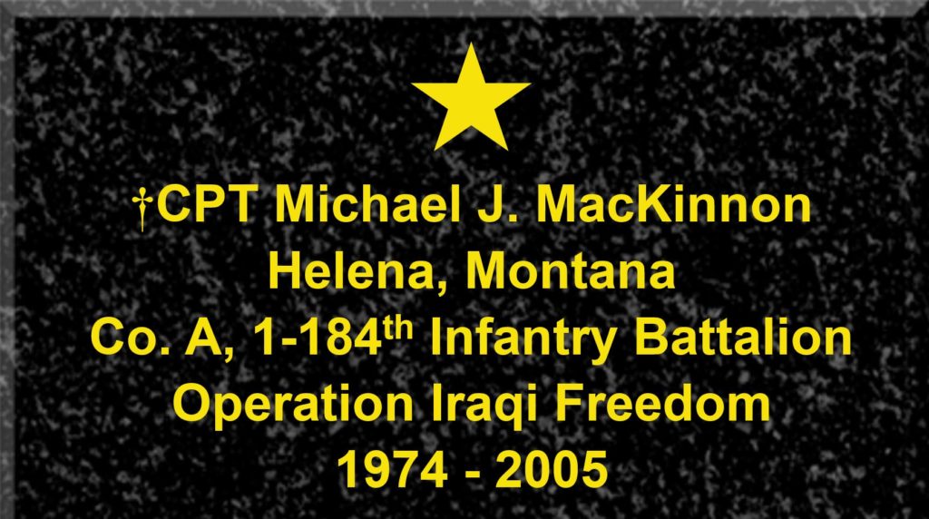 Plaque of Captain Michael J. Mackinnon