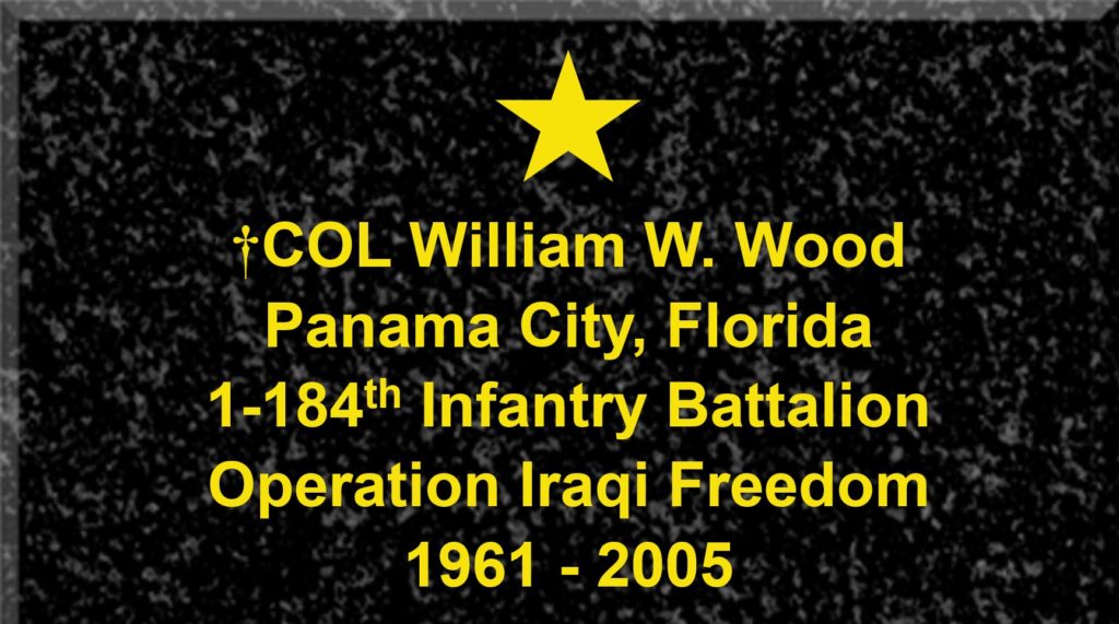 Plaque of Colonel William W. Wood