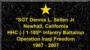 Plague of SGT Dennis L. Sellen Jr. Newhall