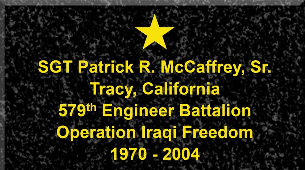 Plaque of Sergeant Patrick R. McCaffrey, Senior