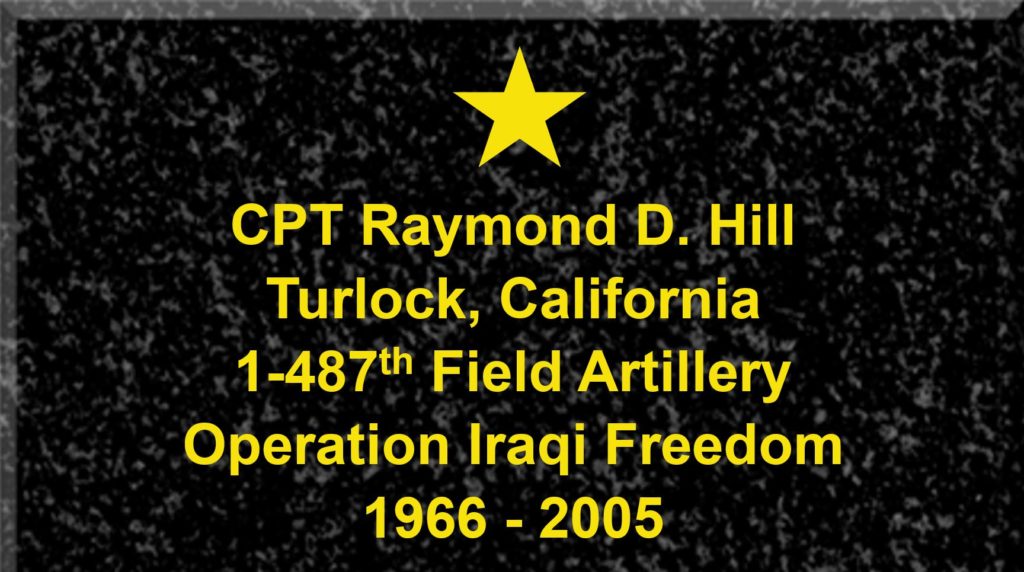 Plaque of Captain Raymond D. Hill 