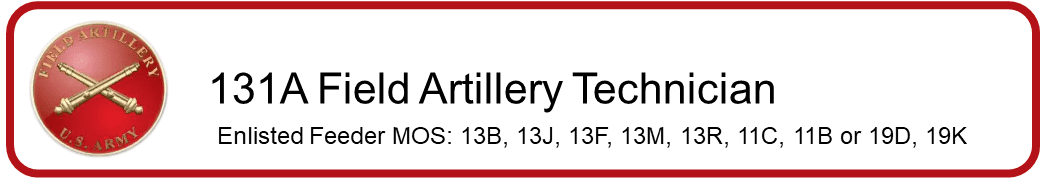 131A Field Artillery Technician