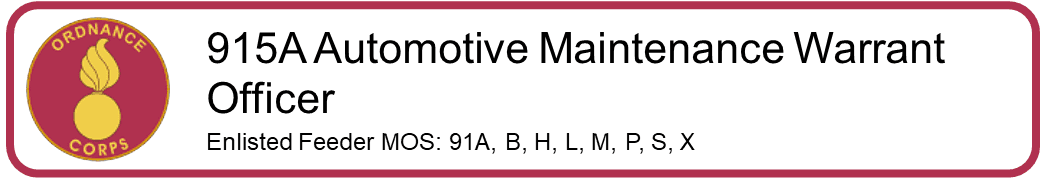 915A Automotive Maintenance Warrant Officer