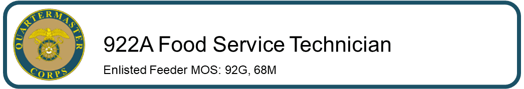 922A Food Service Technician